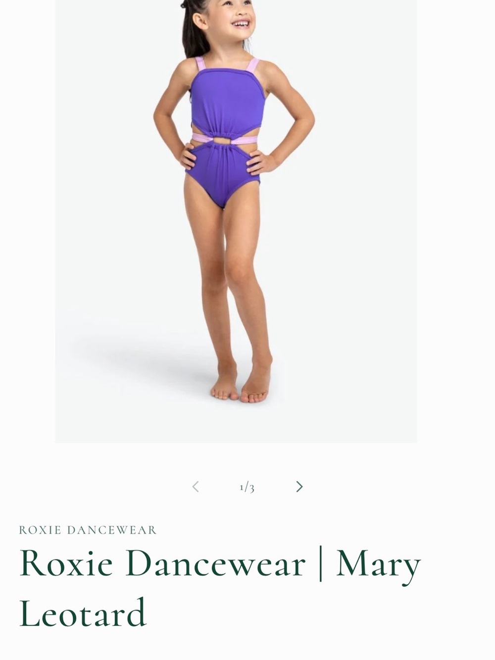 Mary Purple Leotard for Kids